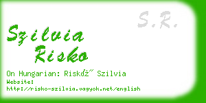 szilvia risko business card